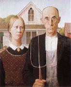 Grant Wood american gothic Sweden oil painting artist